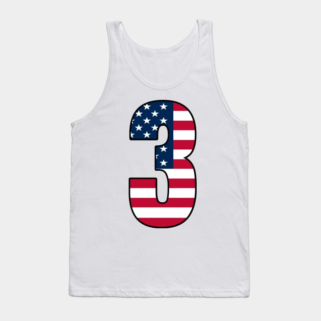 Number 3 Star Spangled Banner Tank Top by la chataigne qui vole ⭐⭐⭐⭐⭐